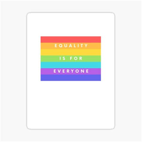 Equality For All Sticker By Succes85 Redbubble