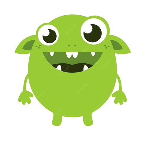 Premium Vector Cute Green Monster