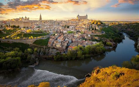 Hiszpa Skie Miasto Toledo Nad Rzek Tag