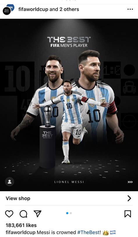 Lionel Messi Wins Fifa Best Mens Player Award