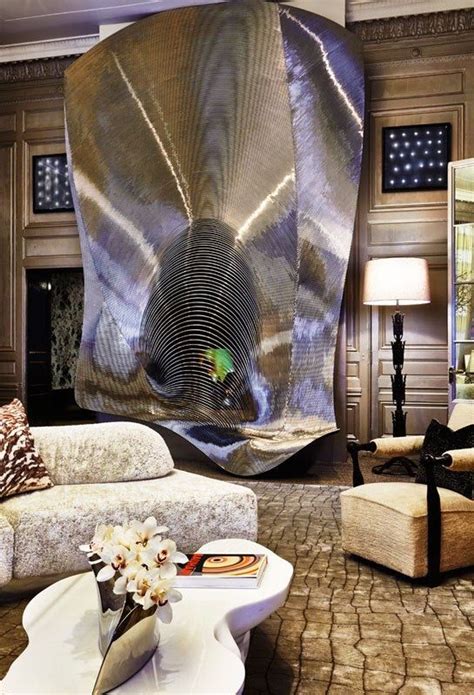 A Monumental Ron Arad Fireplace Screen In A Living Room By Ingrao Inc