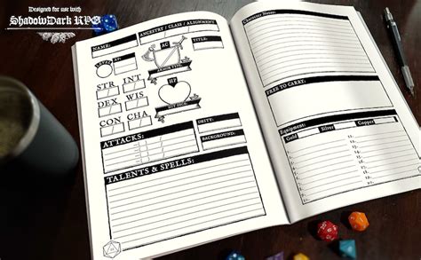 Character Journal For Shadowdark Rpg A Notebook For Campaigns