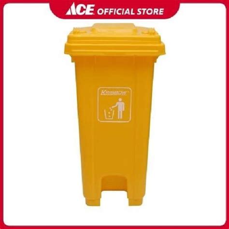 Jual Ace Krisbow Ltr Tempat Sampah Plastik Outdoor Kuning Di