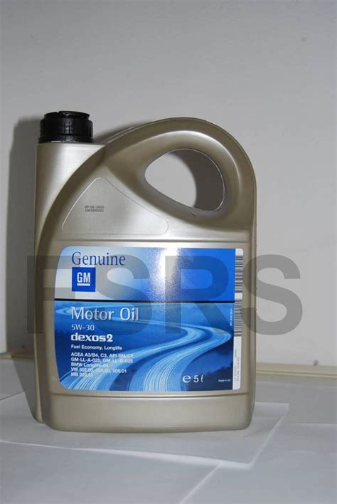 Genuine Opel Engine Oil 5W30 Dexos 2 Synthetic Long Life 5 Litres