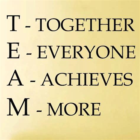 Team Motivational Quote Office Wall Sticker Together Everyone Achieves