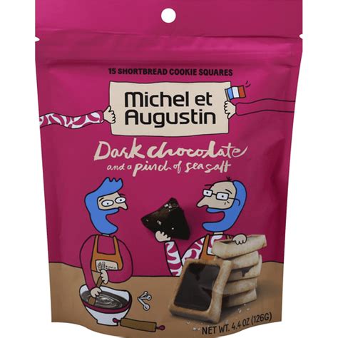 Michel Et Augustin Cookie Squares Shortbread Dark Chocolate And A