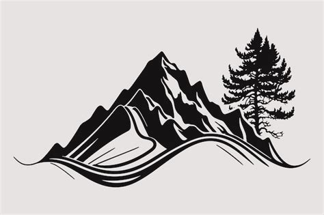 Premium Vector Mountain Vector Mountain Silhouette Assorted Mountain