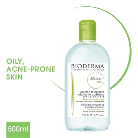 Jual Bioderma Micellar Water 500ml Hydrabio H2o Moisturising Sebium H2o Purifying Sensibio