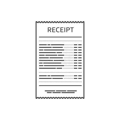 Receipt Vector Icon Stock Vector Illustration Of Bill 85505839