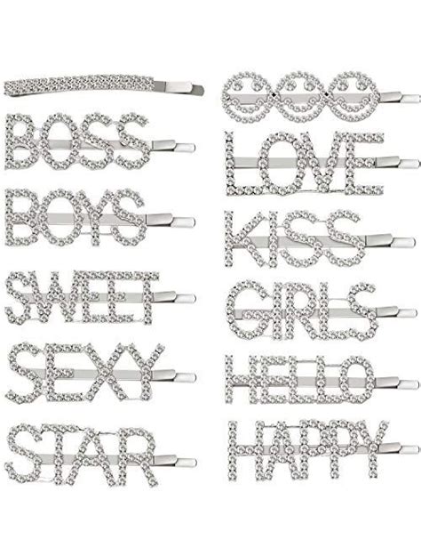 Buy Pieces Word Hair Pins Letter Hair Clip Rhinestones Barrettes