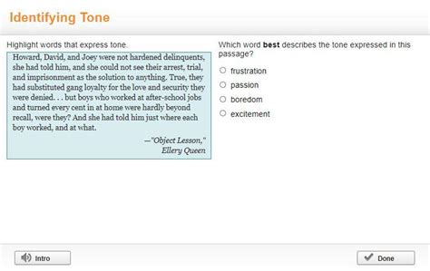 Which Word Best Describes The Tone Expressed In This Passage Brainly