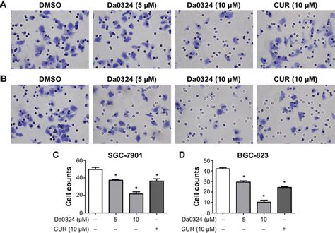 Da0324 Inhibits Invasion Of Gastric Cancer Cells Notes A Sgc 7901