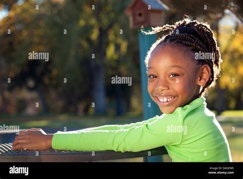 Happy African American Girl Stock Photo Alamy