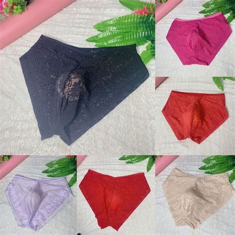 Sexy Mens Briefs Bikini Panties Underwear Thong Mesh Sheer Lace Pouch G