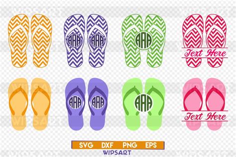 Flip flop svg, flip flop monogram svg, flip flop (76699)