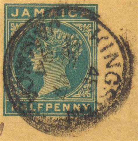 1894 Uprated 12 Penny Postal Wrapper Kingston Jamaicamass Stamp