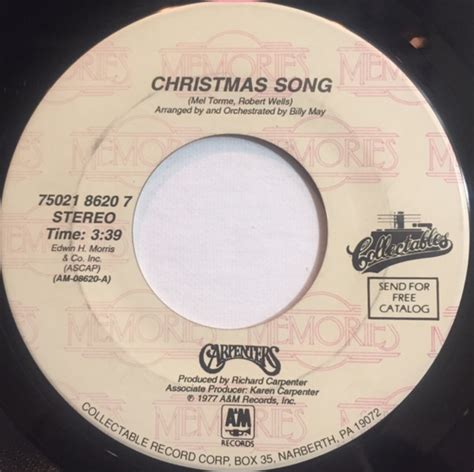 Carpenters - Christmas Song (Vinyl) | Discogs