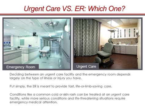 Urgent Care Vs Emergencyroom Deciding Between An Urgent Care Facility