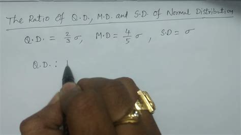 The Ratio Of Q D M D And S D Of Normal Distribution BSc Statistics