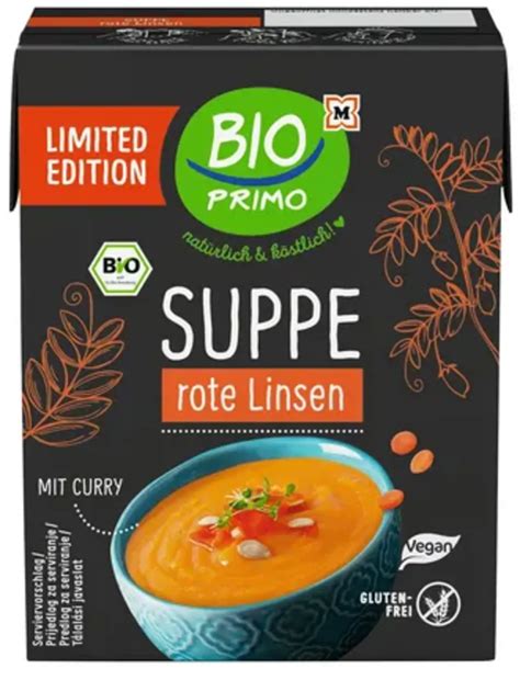 BIO PRIMO Bio Suppe Rote Linsen 390 G Piccantino Onlineshop Deutschland