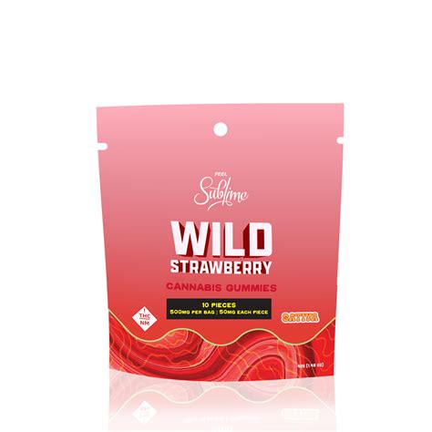 Wild Strawberry Sativa Gummies 500mg Sublime Brands Gummies Jane