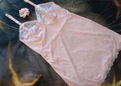 Vintage Philmaid Full Slip Pink Nylon Lace Bust Lace Hem Vintage Lingerie Etsy