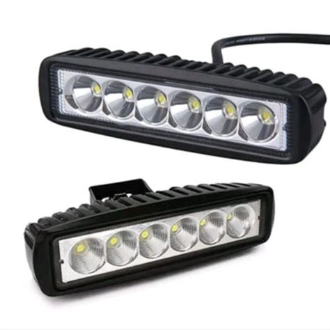 Farol De Milha Led Barra Auxiliar Retangular Super Branco Off Road