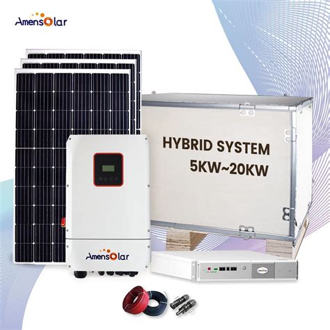 Amensolar 8kw Deep Cycle Battery Storage Solar Power Photovoltaic Panel