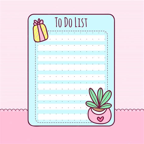 Premium Vector Hand Drawn Kawaii To Do List With Cute Doodle