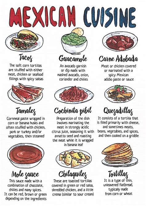 Mexican Cuisine Food Infographic Culinary Cooking Food Facts