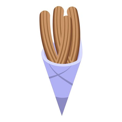 Icono de churros de chocolate vector isométrico españa churro comida de