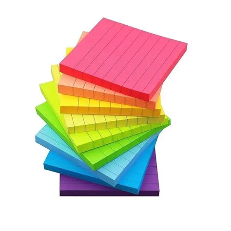 3x3 Lined Sticky Notes Colorful Memo Pads By Foxhole Depot Supplier From United States Product