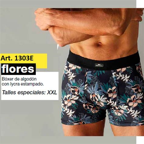 XY ART XY1303E Bóxer algodón y lycra estampadö FLORES