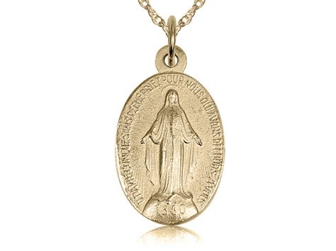 Pendentif M Daille Miraculeuse L Effigie De La Vierge Marie En Or