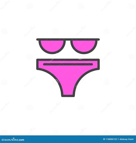 Swimwear Bikini Icon On White Background Royalty Free Stock Photography CartoonDealer