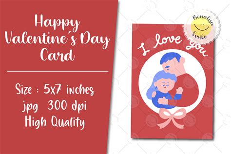 ♥️ Red Valentines Day Card I Love You Graphic By Bonalisa Smile