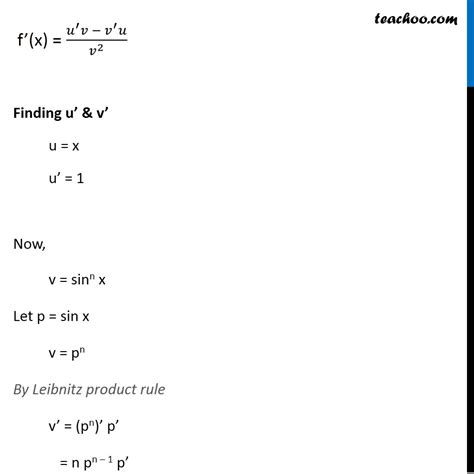 Misc Find Derivative X Sinn X Chapter Class