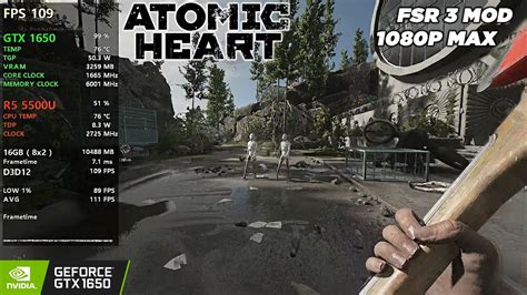 ATOMIC HEART GTX 1650 LAPTOP 16GB RAM FSR 3 MOD FRAME GEN YouTube