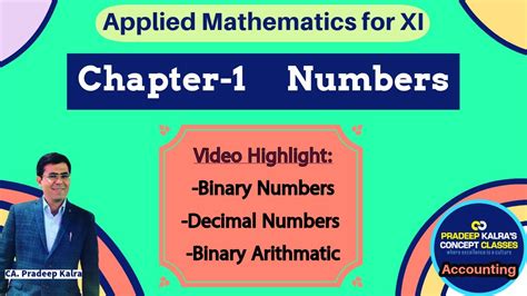 C 1 Numbers Ml Aggarwal Applied Mathematics Ca Pradeep Kalra Xi Cbse Youtube