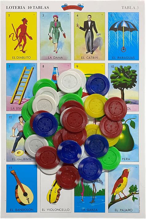 Loteria Mexicana Tradicional Jumbo Don Clemente Jugadores Fichas