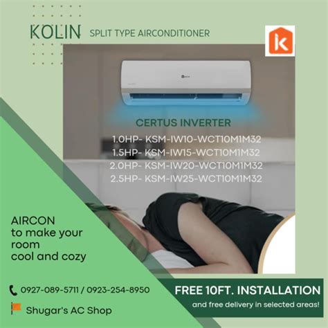 Brand New Kolin Certus Inverter Split Type Aircon With Free