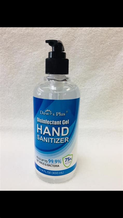 Hand Sanitizer 75 Alcohol 300ml 1014oz With Pump Usa