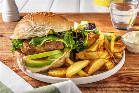 Hamburger Et Frites Maison Recette Hellofresh