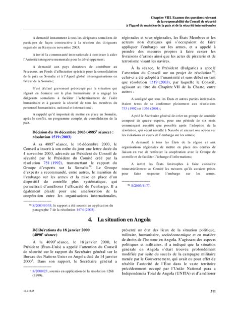 Fillable Online Chapitre Viii Examen Des Questions Relevant De La