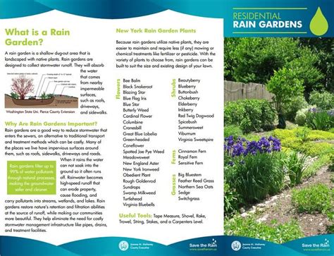 Rain Garden Brochure How To Onondaga County Save The Rain Green