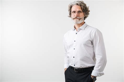 Premium Photo Portrait Of A Handsome Mature Businessman Dressed In