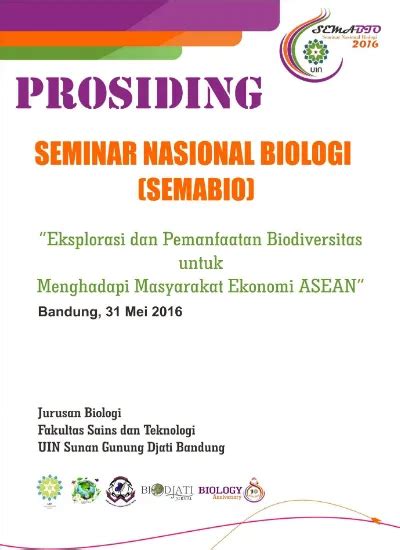 Prosiding Semabio Seminar Nasional Biologi Eksplorasi Dan