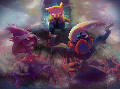 Mismagius Darkrai And Drowzee Pokemon Drawn By Hinekure Danbooru