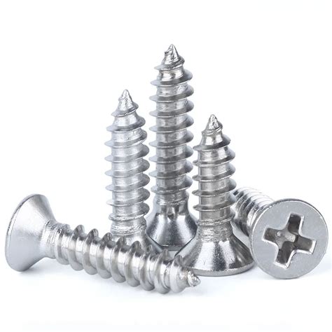 20 100pcs 316 Stainless Steel Phillips Countersunk Head Self Tapping Wood Screws M2 M22 M26 M5