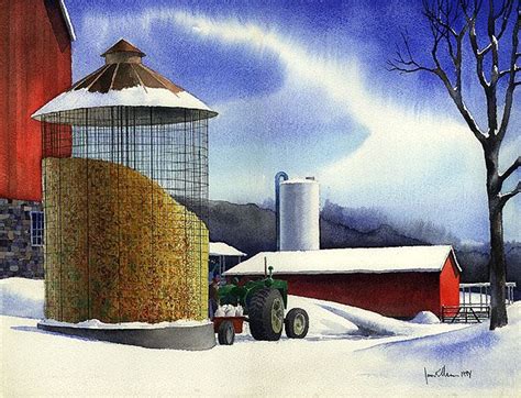 January Corn Landscape Art Prints Watercolor Landscape Landscape Art